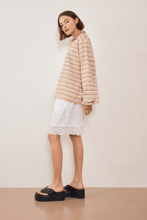 Load image into Gallery viewer, COMMONPLACE COMMON POLO MUTED SUNSET STRIPE
