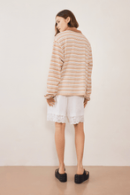 Load image into Gallery viewer, COMMONPLACE COMMON POLO MUTED SUNSET STRIPE
