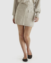 Load image into Gallery viewer, SASS BALDWIN KNIT SKIRT OATMEAL CREAM
