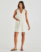 Load image into Gallery viewer, SASS SABINE DENIM VEST DRESS PARCHMENT
