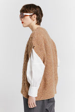 Load image into Gallery viewer, KAREN WALKER CABLE KNIT VEST HONEY MARLE
