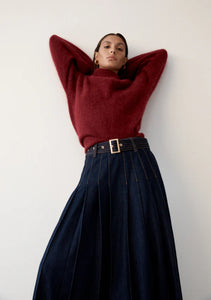 MOS THE LABEL SIA DENIM SKIRT DEEP INDIGO