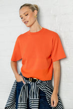 Load image into Gallery viewer, ARRIVING 18.08 | STORIES BE TOLD INTREPID BLOOD ORANGE RELAXED KNIT TEE
