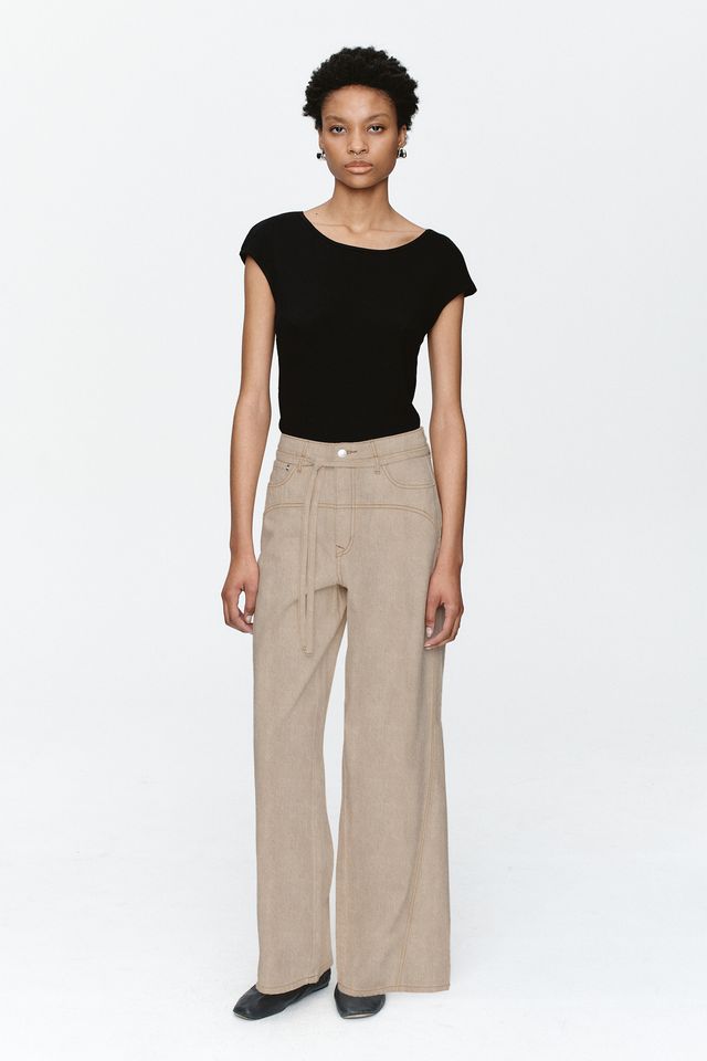 MARLE TIE CURVE SEAM JEAN CHAI