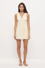 Load image into Gallery viewer, MON RENN LACIE DENIM MINI DRESS LEMONCELLO

