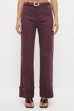 Load image into Gallery viewer, MON RENN HART CUFF JEAN DUSTY PLUM
