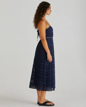 Load image into Gallery viewer, SASS KALI BRODERIE DRESS NAVY
