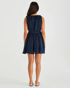 SASS BELEN RUFFLED NECK MINI DRESS