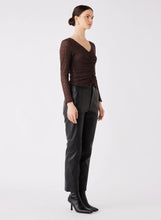 Load image into Gallery viewer, ESMAEE EXILE LACE TOP CAROB
