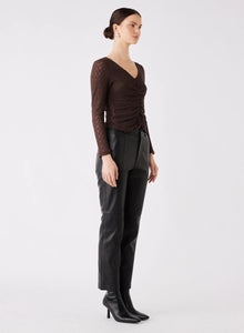 ESMAEE EXILE LACE TOP CAROB