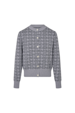 Load image into Gallery viewer, COMMONPLACE CPD MONOGRAM CARDIGAN SKY/NAVY
