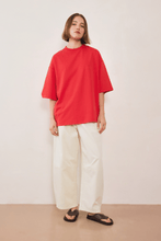 Load image into Gallery viewer, COMMONPLACE BOUNDARY DOUBLE LAYER BARREL PANT CREAM
