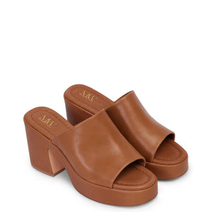 KATHRYN WILSON ROMAN MULE TAN CALF