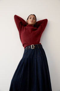 MOS THE LABEL VIVIENNE KNIT JUMPER CRANBERRY