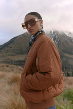 Load image into Gallery viewer, KAREN WALKER QUILTED BOMBER JACKET DARK TAN
