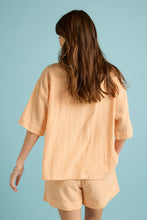 Load image into Gallery viewer, KAREN WALKER  x PAPINELLE SEERSUCKER STRIPE BOXER PJ SET ORANGE/CREAM
