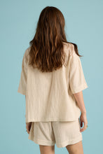 Load image into Gallery viewer, KAREN WALKER x PAPINELLE SEERSUCKER STRIPE BOXER PJ SET PEPPER/CREAM
