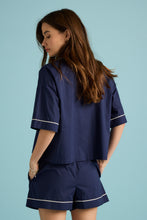 Load image into Gallery viewer, KAREN WALKER x PAPINELLE RUNAWAY GIRL BOXER PJ SET DEEP INDIGO
