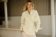 Load image into Gallery viewer, COMING SOON | ESMAEE BAYVIEW STRIPE SHIRT LEMON STRIPE
