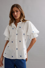 Load image into Gallery viewer, CAITLIN CRISP SOHO BLOUSE BLUEBELL VOILE
