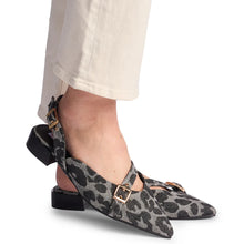 Load image into Gallery viewer, KATHRYN WILSON CHELSEA SLINGBACK BLACK DENIM
