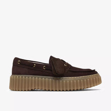 Load image into Gallery viewer, CLARKS TORHILL BOAT DARK BROWN SUEDE
