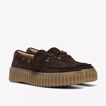 Load image into Gallery viewer, CLARKS TORHILL BOAT DARK BROWN SUEDE

