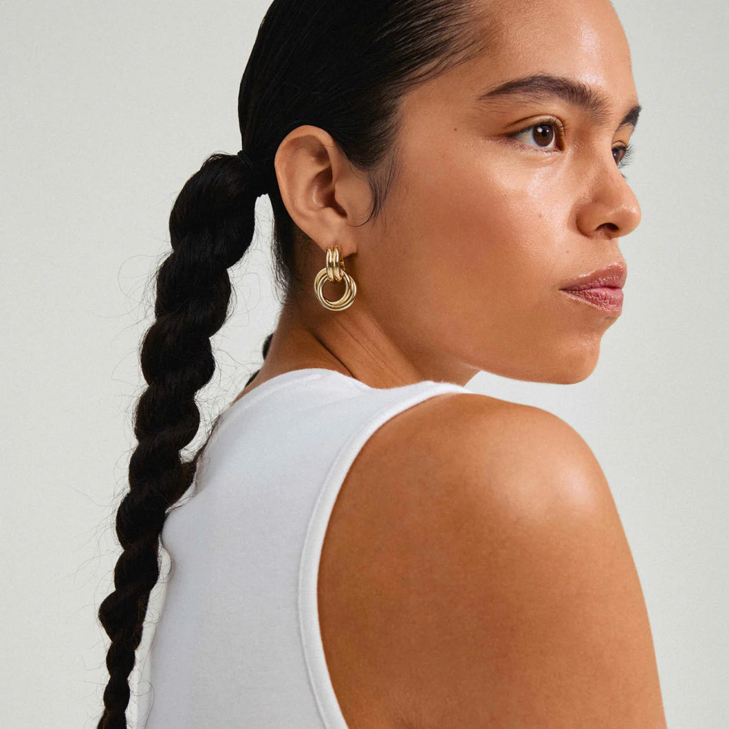 PILGRIM GOLD AGNI EARRINGS