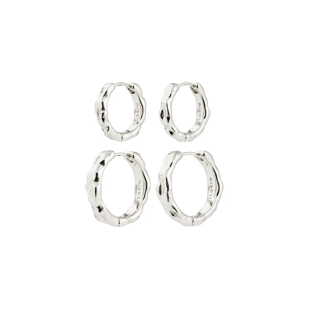 PILGRIM SILVER DARBY EARRINGS