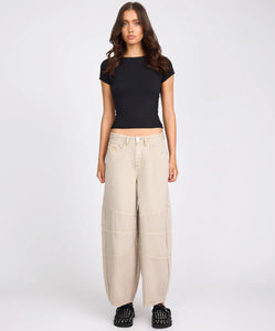 ONE TEASPOON DOVE BARREL MID WAIST JEAN STONE