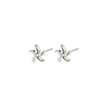 Load image into Gallery viewer, PILGRIM OAKLEY RECYCLED STARFISH EARRING SILVER
