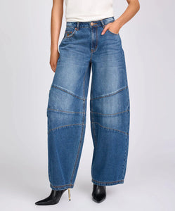 ONE TEASPOON BARREL JEANS DEEP PACIFICA BLUE