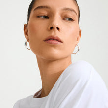Load image into Gallery viewer, PILGRIM KAYDEN RECYCLED EARRINGS SILVER
