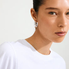 Load image into Gallery viewer, PILGRIM KAYDEN RECYCLED EARRINGS SILVER
