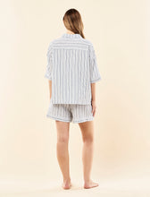 Load image into Gallery viewer, KAREN WALKER X PAPINELLE SEERSUCKER STRIPE BOXER PJS SKY BLUE
