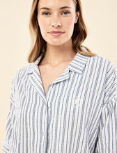 Load image into Gallery viewer, KAREN WALKER X PAPINELLE SEERSUCKER STRIPE BOXER PJS SKY BLUE
