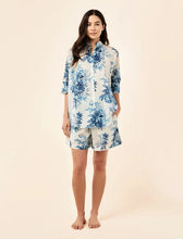 Load image into Gallery viewer, KAREN WALKER X PAPINELLE ROMANTIC FLORAL FLOWY BOXER PJS TEAL
