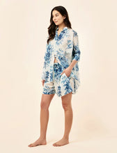 Load image into Gallery viewer, KAREN WALKER X PAPINELLE ROMANTIC FLORAL FLOWY BOXER PJS TEAL
