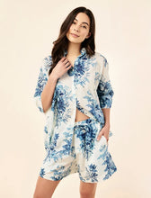 Load image into Gallery viewer, KAREN WALKER X PAPINELLE ROMANTIC FLORAL FLOWY BOXER PJS TEAL
