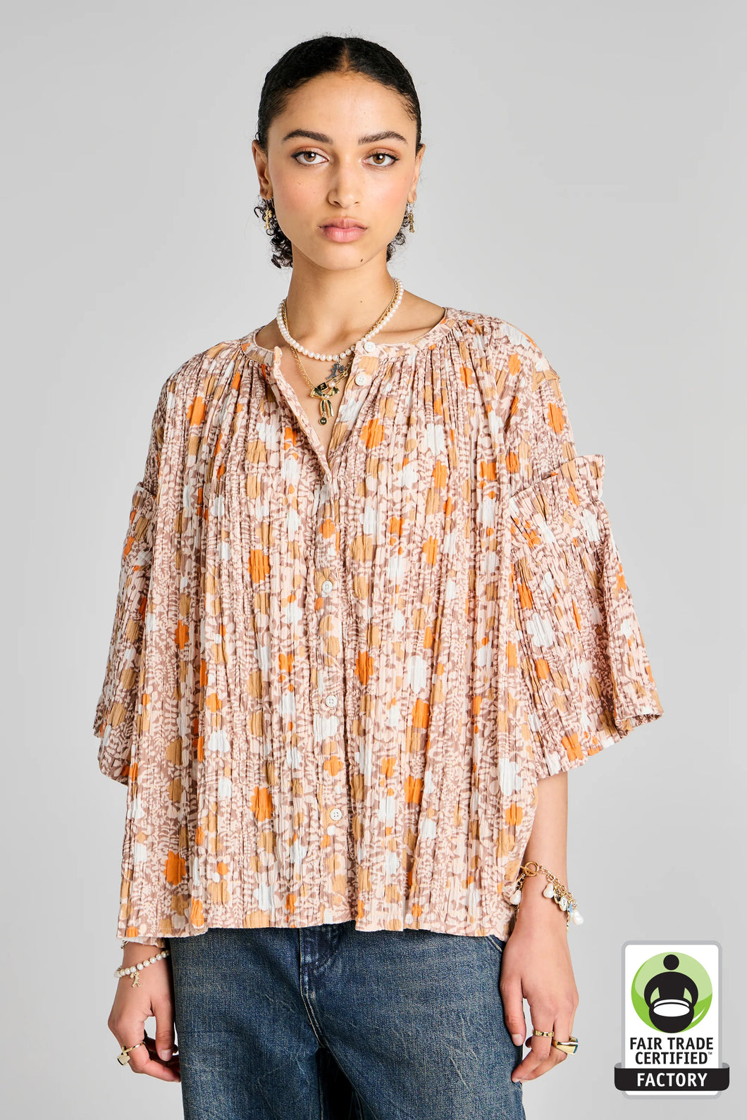 KAREN WALKER GLADE SHIRT PINK MULTI