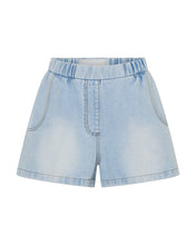 Load image into Gallery viewer, ONE TEASPOON FUNKS HIGH WASIT ELASTICATED FLIPPY DENIM BLUE LATTE
