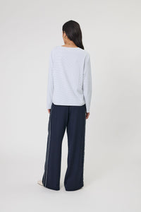 MARLOW UNO STRIPE LS POWDER STRIPE