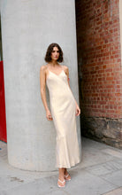 Load image into Gallery viewer, KINNEY ROU SLIP DRESS GOLD LUSTRE

