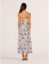 Load image into Gallery viewer, MINK PINK ZINA MIDI DRESS BLUE/BEIGE FLORAL
