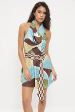 Load image into Gallery viewer, MON RENN ESSENCE MINI DRESS ABSTRACT PAINTERLY
