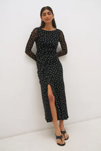 Load image into Gallery viewer, MON RENN VESPER SPOT LONG SLEEVE DRESS POLKA DOT
