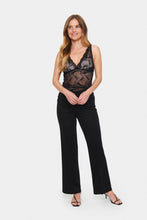 Load image into Gallery viewer, SAINT TROPEZ DAISY SINGLET BLACK
