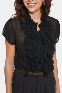 SAINT TROPEZ LILJA TOP BLACK