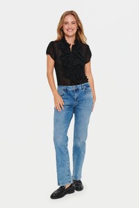 SAINT TROPEZ LILJA TOP BLACK