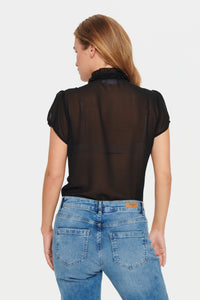 SAINT TROPEZ LILJA TOP BLACK